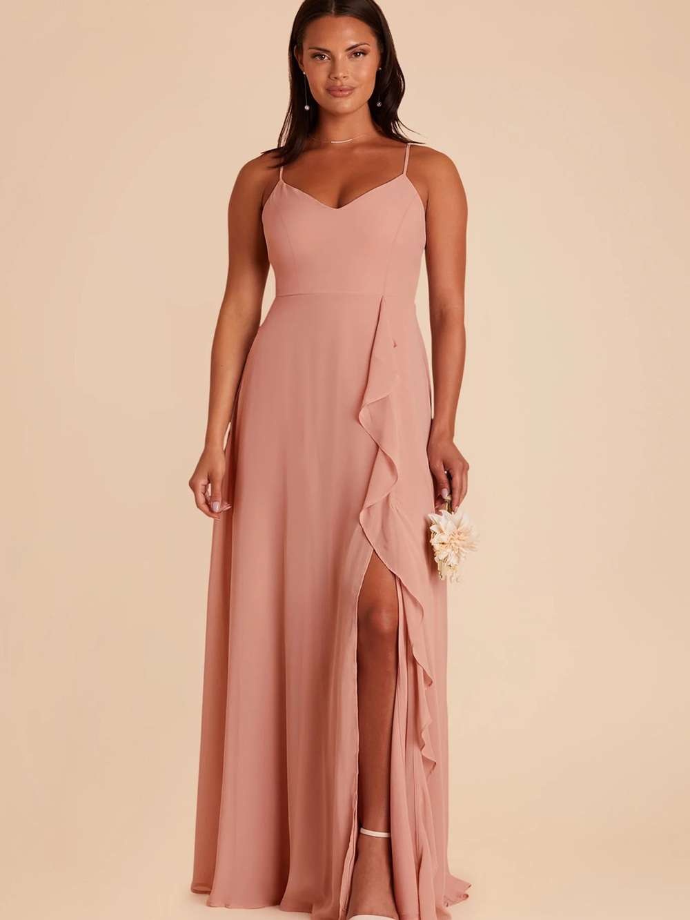 Birdy Grey Chiffon Dusty Rose Theresa Dress